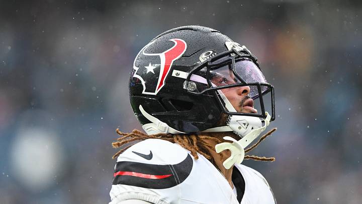 Jan 18, 2026; Foxborough, MA, USA; Houston Texans safety Jaylen Reed (23) warms up before an AFC Divisional Round game against the New England Patriots at Gillette Stadium. Mandatory Credit: Brian Fluharty-Imagn Images