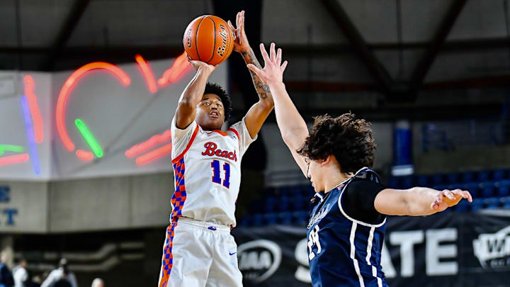 Guard Jaylen Petty is SBLive WA''s all-state boys basketball player of the year for 2024-25 for Rainier Beach.
