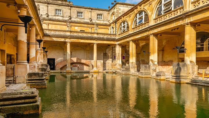 The Roman baths in Somerset, England The Roman baths in Somerset, England