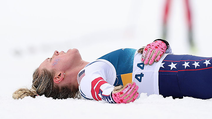 Jessie Diggins after her remarkable run to bronze at the Milan Cortina Games.