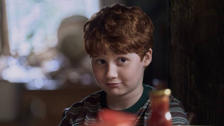 Alastair Stout (Ron Weasley) in Harry Potter and the Philosopher’s Stone. Photograph by Aidan Monaghan/HBO.