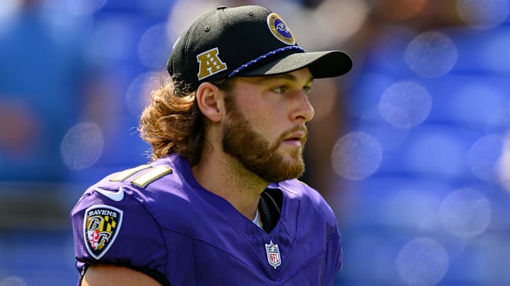 Baltimore Ravens punter Jordan Stout