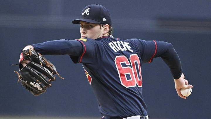 Jun 23, 2026; San Diego, California, USA; Atlanta Braves pitcher JR Ritchie (60) delivers during the first inning against the San Diego Padres at Petco Park. Mandatory Credit: Denis Poroy-Imagn Images
