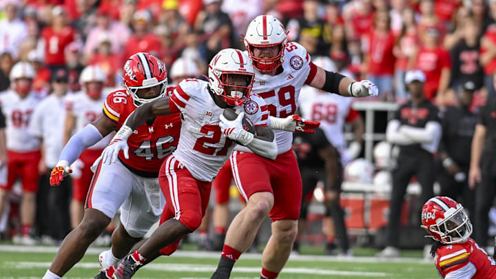Emmett Johnson rushed for 176 yards against Maryland, including a 50-yard rush that helped propel Nebraska to a victory. In a year of up and down play by the offense, he's been a constant force for the Big Red.