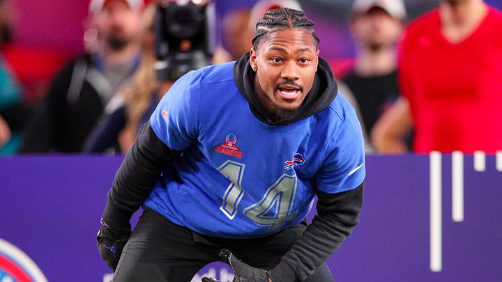 Feb 1, 2024; Orlando, FL, USA; Buffalo Bills wide receiver Stefon Diggs (14) participates in the Feb 1, 2024; Orlando, FL, USA; Buffalo Bills wide receiver Stefon Diggs (14) participates in the
