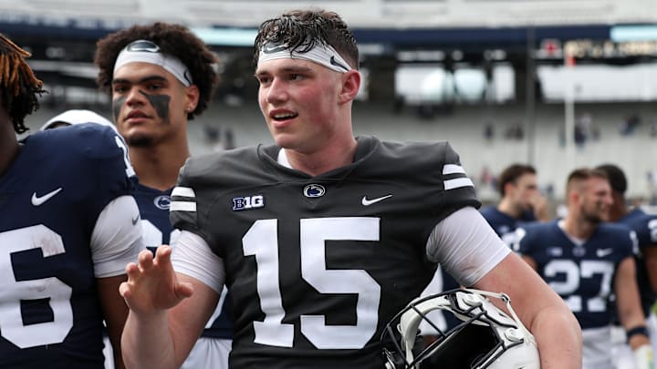 Penn State Nittany Lions quarterback Drew Allar (15)