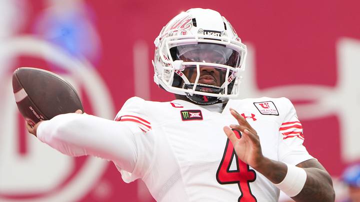 Oct 10, 2026; Salt Lake City, Utah, USA; Utah Utes quarterback Devon Dampier (4) warms up prior to game against the Kansas Jayhawks at Rice-Eccles Stadium. Mandatory Credit: Aaron Baker-Imagn Images