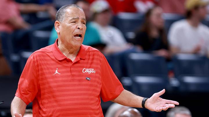 Houston head men's coach Kelvin Sampson reacts during a second-round game in the NCAA men's basketball tournament between Houston Cougars and Texas A&M Aggies at Paycom Center in Oklahoma City, Saturday March 21, 2026. Houston head men's coach Kelvin Sampson reacts during a second-round game in the NCAA men's basketball tournament between Houston Cougars and Texas A&M Aggies at Paycom Center in Oklahoma City, Saturday March 21, 2026.