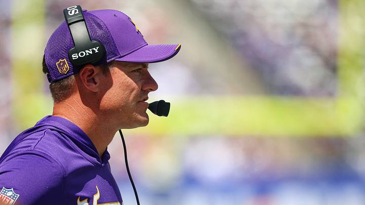 Aug 15, 2026; East Rutherford, New Jersey, USA; Minnesota Vikings head coach Kevin O'Connell looks on during the first half against the New York Giants at MetLife Stadium. Mandatory Credit: Vincent Carchietta-Imagn Images Aug 15, 2026; East Rutherford, New Jersey, USA; Minnesota Vikings head coach Kevin O'Connell looks on during the first half against the New York Giants at MetLife Stadium. Mandatory Credit: Vincent Carchietta-Imagn Images