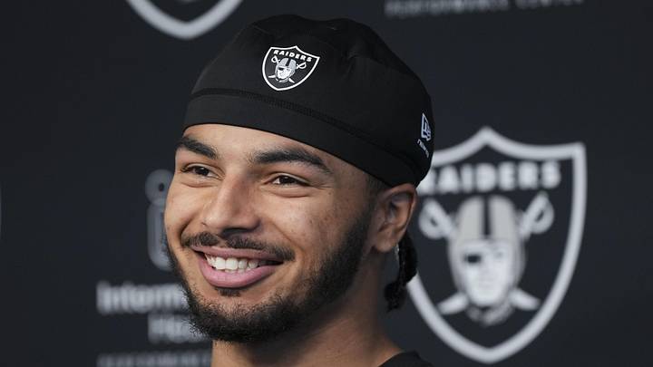May 2, 2026; Henderson, NV, USA; Las Vegas Raiders safety Treydan Stukes (31) speaks during a news conference at the team’s Rookie Minicamp at Intermountain Health Performance Center. Mandatory Credit: Candice Ward-Imagn Images May 2, 2026; Henderson, NV, USA; Las Vegas Raiders safety Treydan Stukes (31) speaks during a news conference at the team’s Rookie Minicamp at Intermountain Health Performance Center. Mandatory Credit: Candice Ward-Imagn Images
