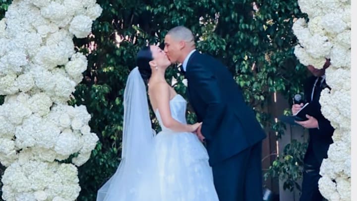 Taylor Kim and Taylor Mays were married over the weekend. Taylor Kim and Taylor Mays were married over the weekend.