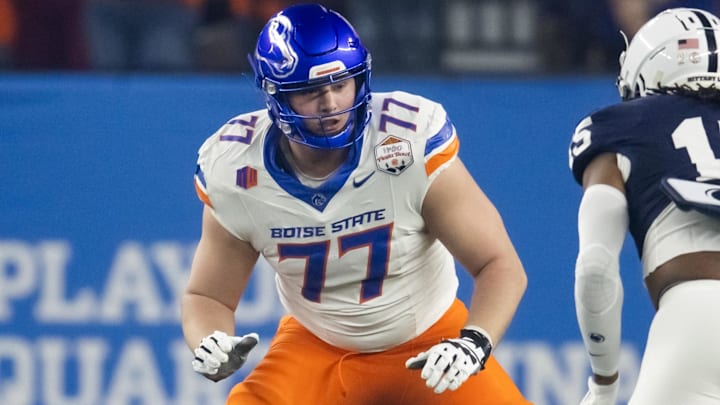 Boise State Broncos offensive tackle Kage Casey. Boise State Broncos offensive tackle Kage Casey.