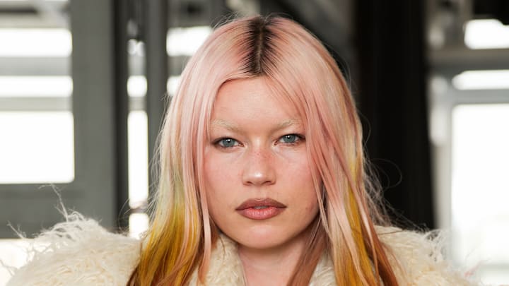 Rhian Teasdale of Wet Leg at a fashion show