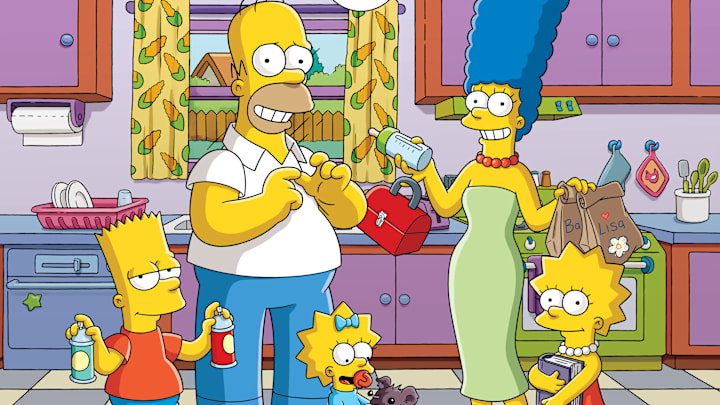 THE SIMPOSONS: L-R: Bart, Homer, Maggie, Marge and Lisa. THE SIMPSONS ™ and © 2017 TCFFC ALL RIGHTS RESERVED.