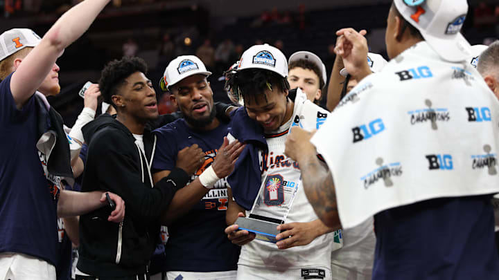 Mar 17, 2024; Minneapolis, MN, USA; Illinois Fighting Illini guard Terrence Shannon Jr. (0)