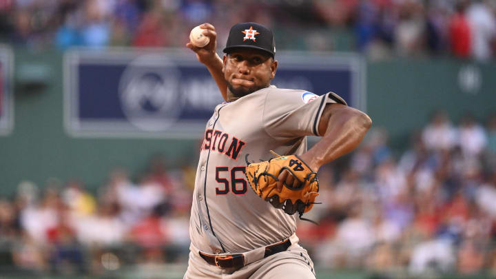 Houston Astros starting pitcher Ronel Blanco.