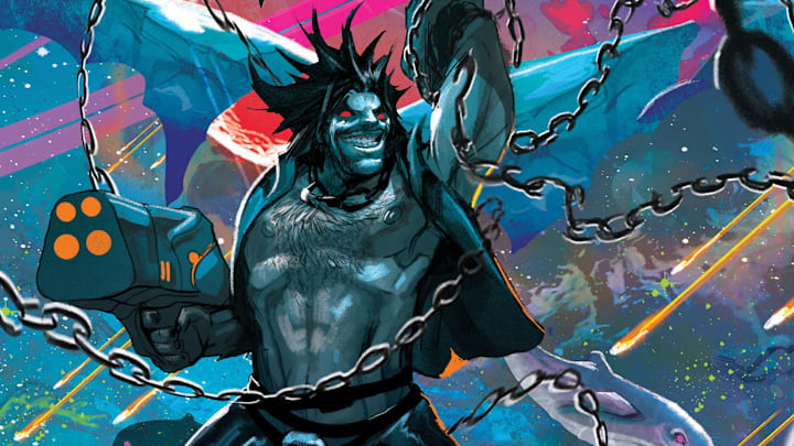 Crush & Lobo #1 Pride variant cover by Christian Ward. Image courtesy DC Comics