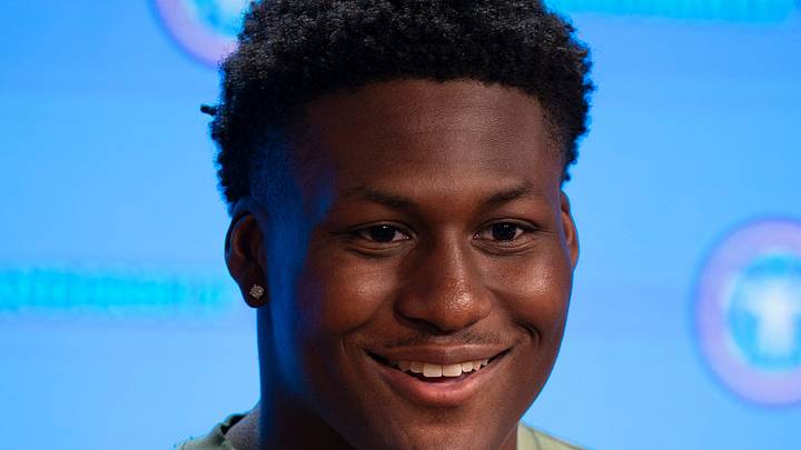 Tennessee Titans second round pick in the 2026 NFL Draft linebacker Anthony Hill Jr. (53) speaks to the media after the Titans Rookie Camp Day 1 at Vanderbilt Health Football Center in Nashville, Tenn., Friday, May 1, 2026. Tennessee Titans second round pick in the 2026 NFL Draft linebacker Anthony Hill Jr. (53) speaks to the media after the Titans Rookie Camp Day 1 at Vanderbilt Health Football Center in Nashville, Tenn., Friday, May 1, 2026.