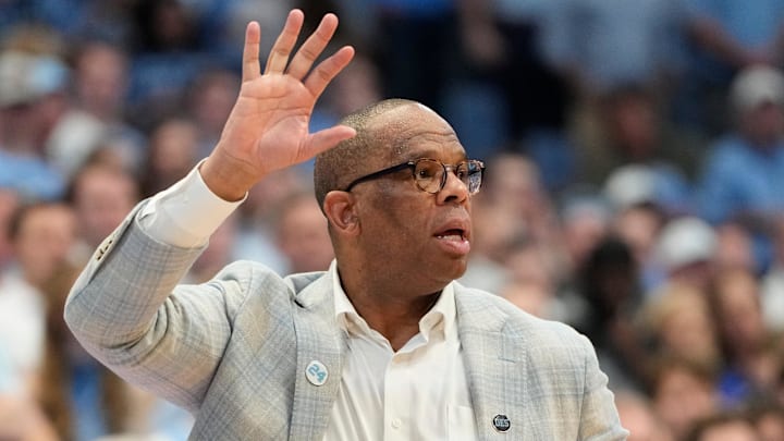 UNC basketball head coach Hubert Davis UNC basketball head coach Hubert Davis