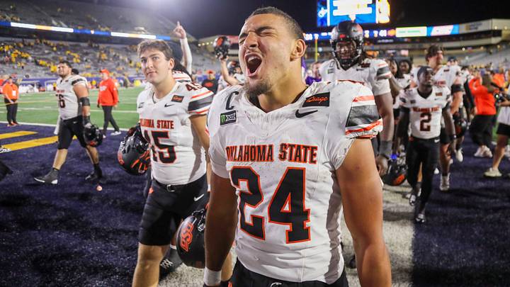 Oklahoma State Cowboys running back Caleb Hawkins.