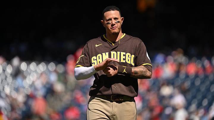 May 31, 2026; Washington, District of Columbia, USA; San Diego Padres third baseman Manny Machado (13) walks back to the dugout against the Washington Nationals during the eighth inning at Nationals Park. Mandatory Credit: Rafael Suanes-Imagn Images May 31, 2026; Washington, District of Columbia, USA; San Diego Padres third baseman Manny Machado (13) walks back to the dugout against the Washington Nationals during the eighth inning at Nationals Park. Mandatory Credit: Rafael Suanes-Imagn Images