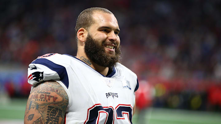 Feb 3, 2019; Atlanta, GA, USA; New England Patriots defensive lineman Lawrence Guy (93) against the Los Angeles Rams in Super Bowl LIII at Mercedes-Benz Stadium. Mandatory Credit: Mark J. Rebilas-Imagn Images Feb 3, 2019; Atlanta, GA, USA; New England Patriots defensive lineman Lawrence Guy (93) against the Los Angeles Rams in Super Bowl LIII at Mercedes-Benz Stadium. Mandatory Credit: Mark J. Rebilas-Imagn Images