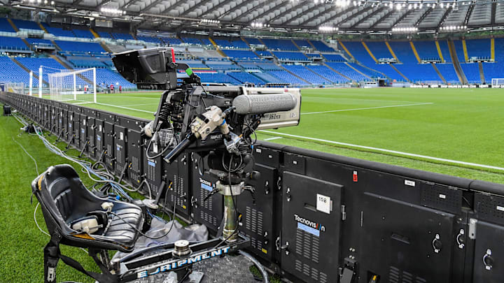 Una telecamera allo stadio Olimpico di Roma