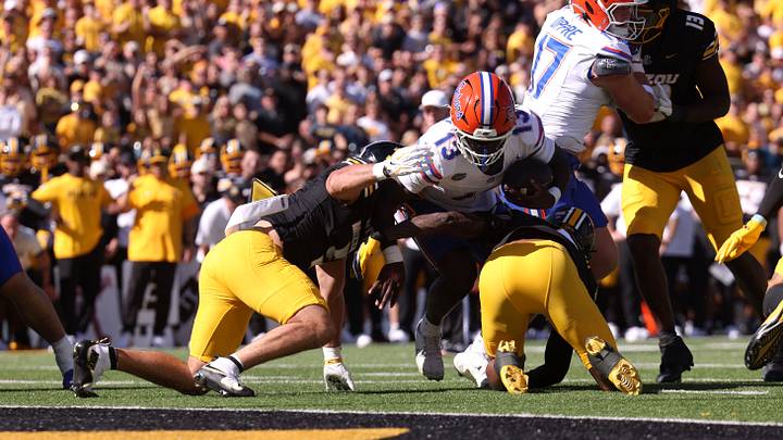Jadan Baugh was held to just 13 yards on 12 carries against Missouri. Jadan Baugh was held to just 13 yards on 12 carries against Missouri.