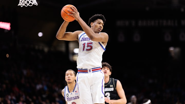 Kansas basketball player Bryson Tiller (15) Kansas basketball player Bryson Tiller (15)