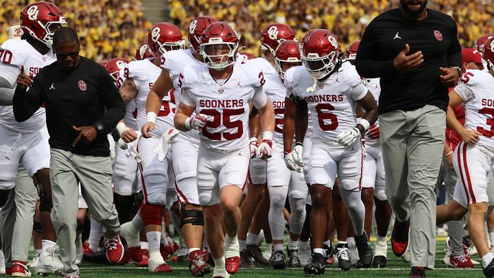 Oklahoma's Andy Bass and Tory Blaylock warm up before facing Michigan. After the disappointing loss to the Wolverines, the Sooners have little time to show major improvement.