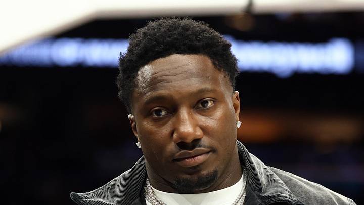 Former Washington Commanders player Deebo Samuel in attendance at the Phoenix Suns game