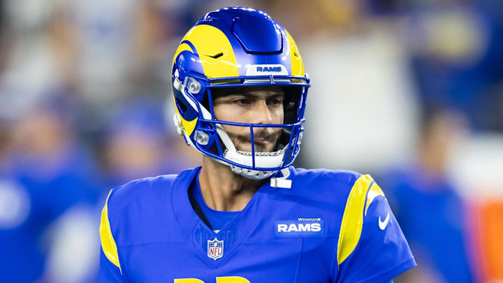 Los Angeles Rams quarterback Jimmy Garoppolo (11) against the Minnesota Vikings during an NFC wild card game at State Farm Stadium.
