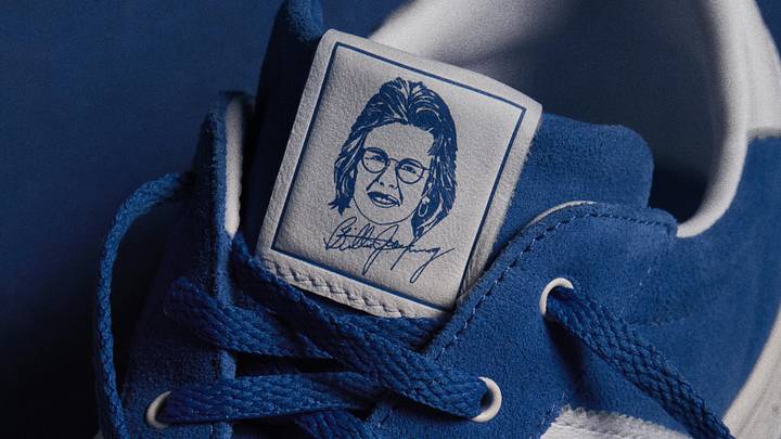The adidas Billie Jean King "Bright Royal" colorway. The adidas Billie Jean King "Bright Royal" colorway.