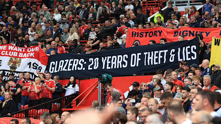 Protests have been common inside Old Trafford.