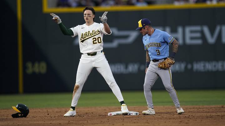 Zack Gelof and the A's are home favorites against the Brewers in Las Vegas.