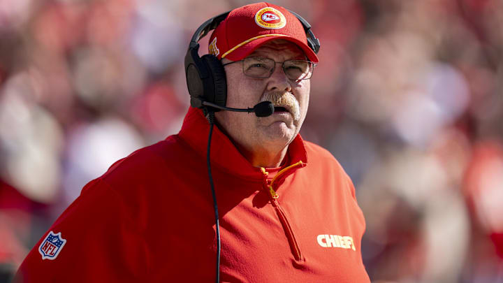 Kansas City Chiefs head coach Andy Reid before the game against the San Francisco 49ers at Levi's Stadium.