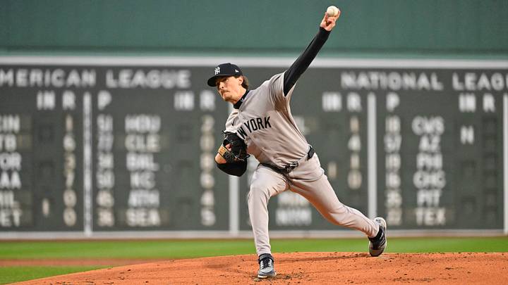 New York Yankees pitcher Max Fried at Fenway Park.