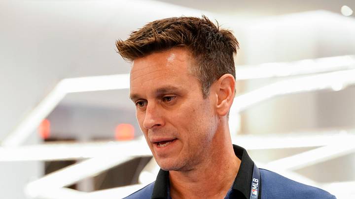 Nov 8, 2022; Las Vegas, NV, USA; Seattle Mariners president of baseball operations Jerry Dipoto answers questions during the MLB GM Meetings at The Conrad Las Vegas. Mandatory Credit: Lucas Peltier-USA TODAY Sports Nov 8, 2022; Las Vegas, NV, USA; Seattle Mariners president of baseball operations Jerry Dipoto answers questions during the MLB GM Meetings at The Conrad Las Vegas. Mandatory Credit: Lucas Peltier-USA TODAY Sports