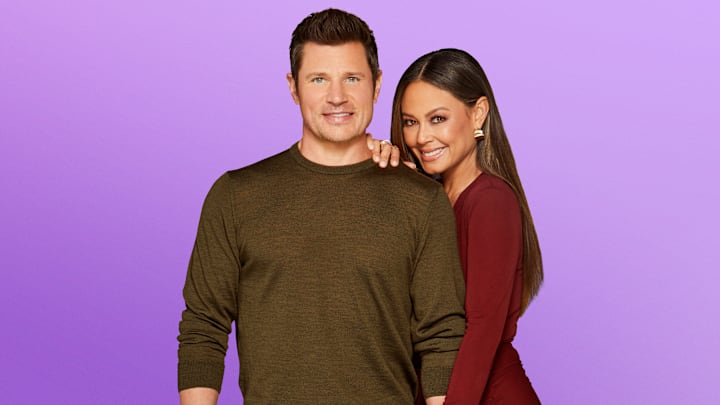 Love is Blind Season 9. Nick Lachey and Vanessa Lachey in Love is Blind S9. Cr. Adam Rose/Netflix © 2025