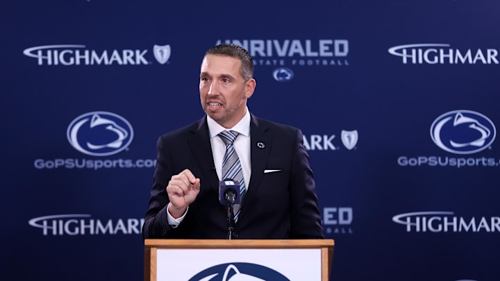 Matt Campbell is announced as the Penn State Nittany Lions new head coach during a press conference at Beaver Stadium. Matt Campbell is announced as the Penn State Nittany Lions new head coach during a press conference at Beaver Stadium.