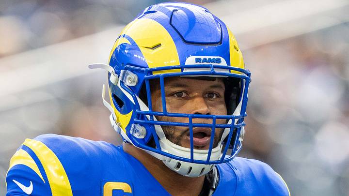 Los Angeles Rams defensive tackle Aaron Donald. Los Angeles Rams defensive tackle Aaron Donald.