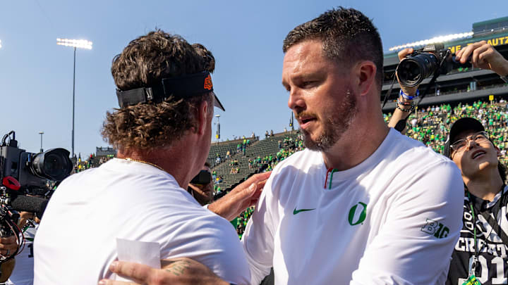 Dan Lanning, Mike Gundy, Oklahoma State v Oregon