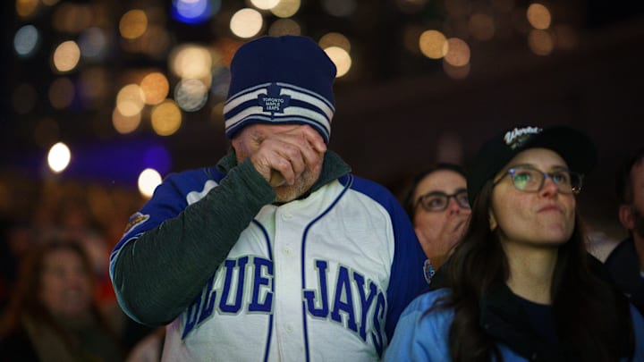 Toronto Blue Jays fans following the 2025 World Series. Toronto Blue Jays fans following the 2025 World Series.