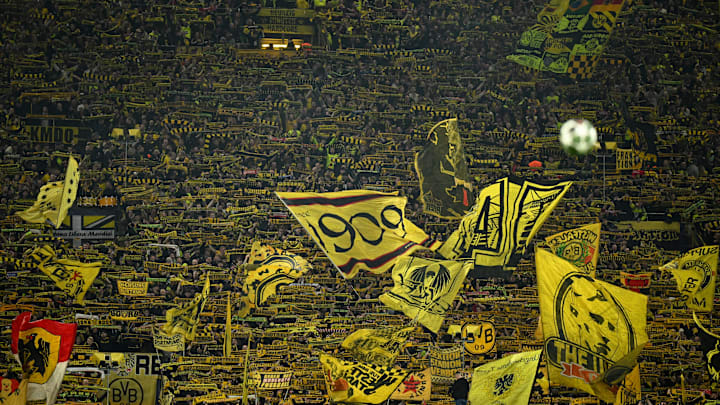 Dortmund's "Yellow Wall" during its Champions League match with Barcelona