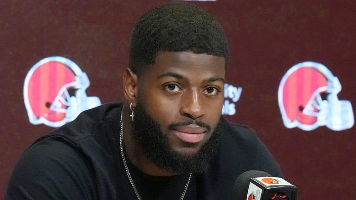 Cleveland Browns edge rusher Jared Verse.