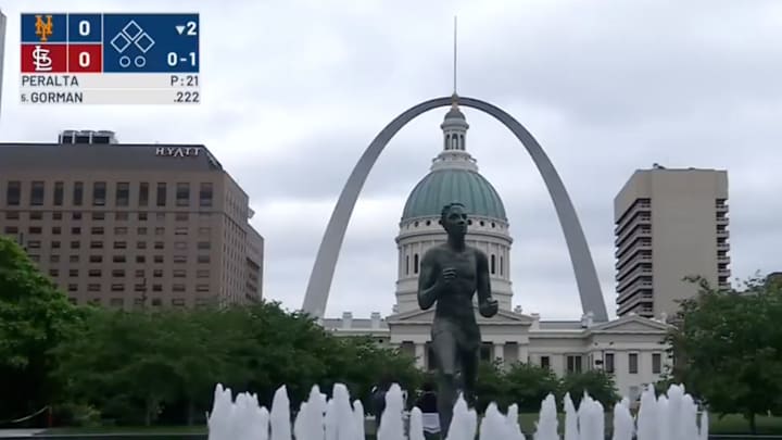 Mets broadcaster wondered where all the people of St. Louis are.