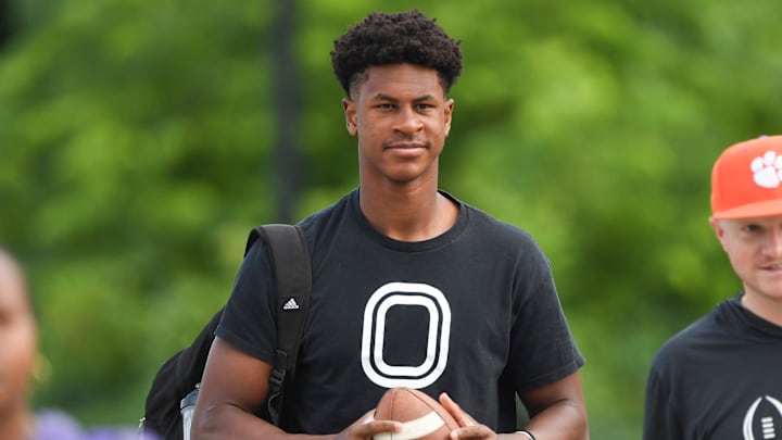 Elijah Haven, five-star rated quarterback from Baton Rouge, Louisiana, arrives for the 2025 Dabo Swinney Football Camp in Clemson, S.C. Tuesday, June 3, 2025. Elijah Haven, five-star rated quarterback from Baton Rouge, Louisiana, arrives for the 2025 Dabo Swinney Football Camp in Clemson, S.C. Tuesday, June 3, 2025.