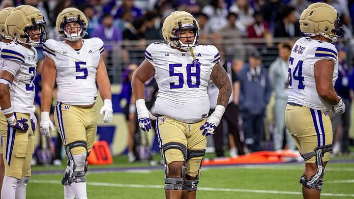 Derek Colman-Brusa (5), DeSean Watts (58) and TI Umu-Cais (64) are bidding for playing time on the UW defensive line. Derek Colman-Brusa (5), DeSean Watts (58) and TI Umu-Cais (64) are bidding for playing time on the UW defensive line.