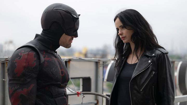 Matt Murdock/Daredevil (Charlie Cox) and Jessica Jones (Krysten Ritter) in Marvel Television’s DAREDEVIL: BORN AGAIN SEASON 2, exclusively on Disney+