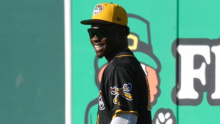 Erie SeaWolves outfielder Zyhir Hope competes during an Eastern League baseball game against the Altoona Curve at UPMC Park in Erie, Pa., on Aug. 4, 2026. Erie SeaWolves outfielder Zyhir Hope competes during an Eastern League baseball game against the Altoona Curve at UPMC Park in Erie, Pa., on Aug. 4, 2026.